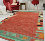 Winchester Velouett Red/Black Rug, 5'4" x 7'1"