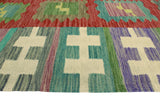 Winchester Charla Red/Green Rug, 5'8" x 8'1"