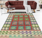 Winchester Charla Red/Green Rug, 5'8" x 8'1"