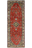 Fine VTG Muqadas Red/Beige Runner, 3'9" x 10'8"