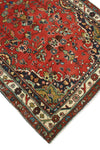 Fine VTG Muqadas Red/Beige Runner, 3'9" x 10'8"