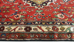 Fine VTG Muqadas Red/Beige Runner, 3'9" x 10'8"