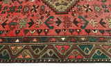 Fine VTG Lilah Red/Brown Runner, 3'3" x 9'2"