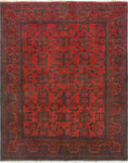 Khal Mohammadi Sabah Red/Navy Rug, 4'11" x 6'3"