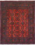 Khal Mohammadi Liaqat Red/Navy Rug, 4'11" x 6'5"