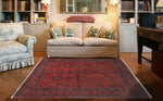 Khal Mohammadi Maysun Red/Navy Rug, 4'11" x 6'7"