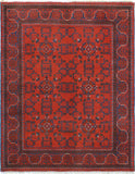 Khal Mohammadi Niya Red/Navy Rug, 4'11" x 6'6"