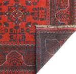 Khal Mohammadi Niya Red/Navy Rug, 4'11" x 6'6"