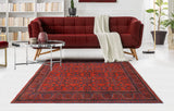 Khal Mohammadi Niya Red/Navy Rug, 4'11" x 6'6"