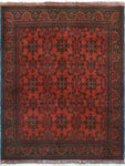 Khal Mohammadi Sawyers Red/Navy Rug, 5'0" x 6'5"