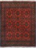 Khal Mohammadi Sawyers Red/Navy Rug, 5'0" x 6'5"