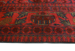 Khal Mohammadi Nurten Red/Navy Rug, 4'11" x 6'5"