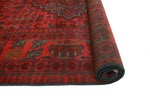 Khal Mohammadi Nurten Red/Navy Rug, 4'11" x 6'5"