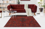 Khal Mohammadi Nurten Red/Navy Rug, 4'11" x 6'5"