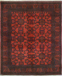 Khal Mohammadi Talia Red/Navy Rug, 5'0" x 6'5"