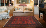 Khal Mohammadi Talia Red/Navy Rug, 5'0" x 6'5"