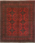 Khal Mohammadi Perkins Red/Navy Rug, 4'10" x 6'5"