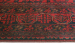 Khal Mohammadi Perkins Red/Navy Rug, 4'10" x 6'5"