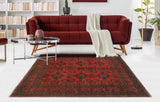 Khal Mohammadi Perkins Red/Navy Rug, 4'10" x 6'5"