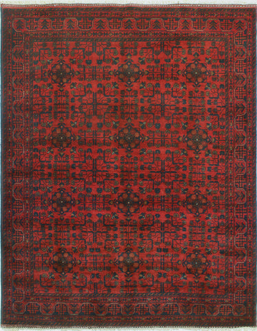 Khal Mohammadi Sanaa Red/Navy Rug, 5'8" x 7'8"