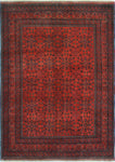 Khal Mohammadi Yardly Red/Navy Rug, 5'7" x 7'7"