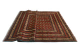 Khal Mohammadi Sybil Red/Navy Rug, 6'3" x 9'5"