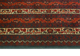 Khal Mohammadi Sybil Red/Navy Rug, 6'3" x 9'5"