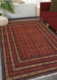 Khal Mohammadi Sybil Red/Navy Rug, 6'3" x 9'5"