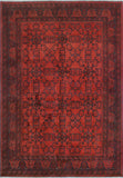 Khal Mohammadi Zarlasht Red/Navy Rug, 6'9" x 9'8"