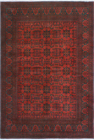 Khal Mohammadi Vassy Red/Navy Rug, 6'8" x 9'11"