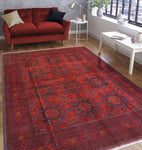 Khal Mohammadi Marla Red/Navy Rug, 6'6" x 9'7"