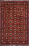 Khal Mohammadi Lubin Burgundy/Navy Rug, 6'7" x 9'9"