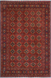 Khal Mohammadi Lubin Burgundy/Navy Rug, 6'7" x 9'9"