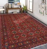 Khal Mohammadi Lubin Burgundy/Navy Rug, 6'7" x 9'9"