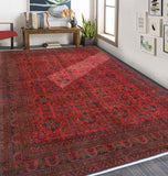 Khal Mohammadi Ladan Red/Navy Rug, 8'3" x 11'3"