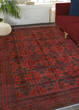 Khal Mohammadi Vinnie Red/Navy Rug, 8'2" x 11'1"