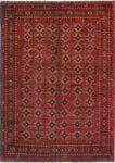 Khal Mohammadi Noslen Burgundy/Navy Rug, 7'11" x 11'3"