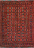 Khal Mohammadi Noslen Burgundy/Navy Rug, 7'11" x 11'3"