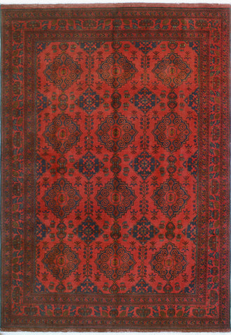 Khal Mohammadi Lylah Red/Navy Rug, 8'4" x 11'4"