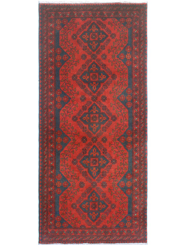 Khal Mohammadi Otto Red/Navy Runner, 2'7" x 6'2"