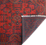 Khal Mohammadi Qudoos Red/Navy Runner, 2'6" x 6'2"