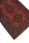 Khal Mohammadi Necar Red/Navy Runner, 2'8" x 6'4"