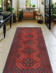 Khal Mohammadi Necar Red/Navy Runner, 2'8" x 6'4"