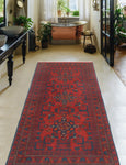 Khal Mohammadi Rizagul Red/Navy Runner, 2'6" x 6'4"