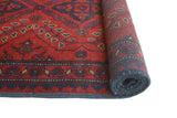 Khal Mohammadi Naima Red/Navy Runner, 2'7" x 6'4"