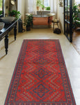 Khal Mohammadi Naima Red/Navy Runner, 2'7" x 6'4"