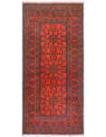 Khal Mohammadi Schachno Red/Navy Runner, 2'8" x 6'4"