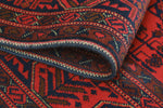 Khal Mohammadi Schachno Red/Navy Runner, 2'8" x 6'4"