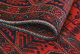 Khal Mohammadi Schachno Red/Navy Runner, 2'8" x 6'4"