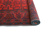 Khal Mohammadi Schachno Red/Navy Runner, 2'8" x 6'4"